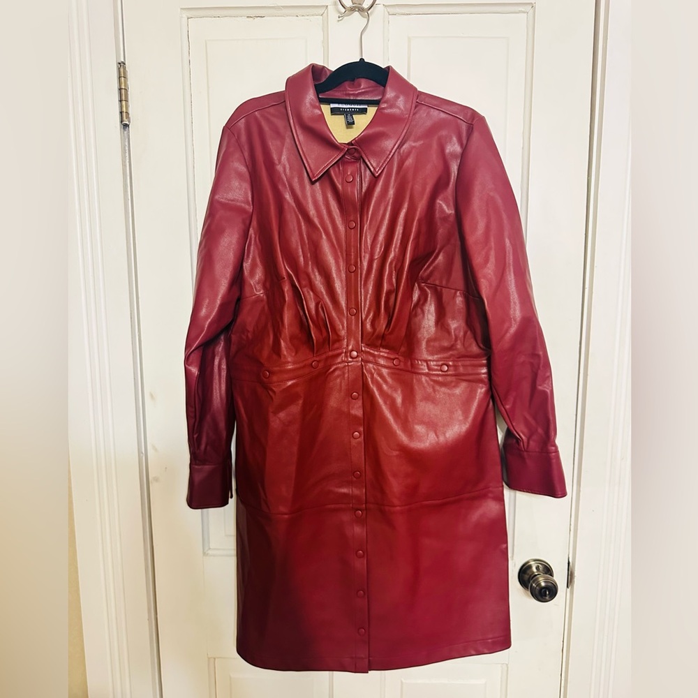 Vintage oversized Red Burgundy Long Coat